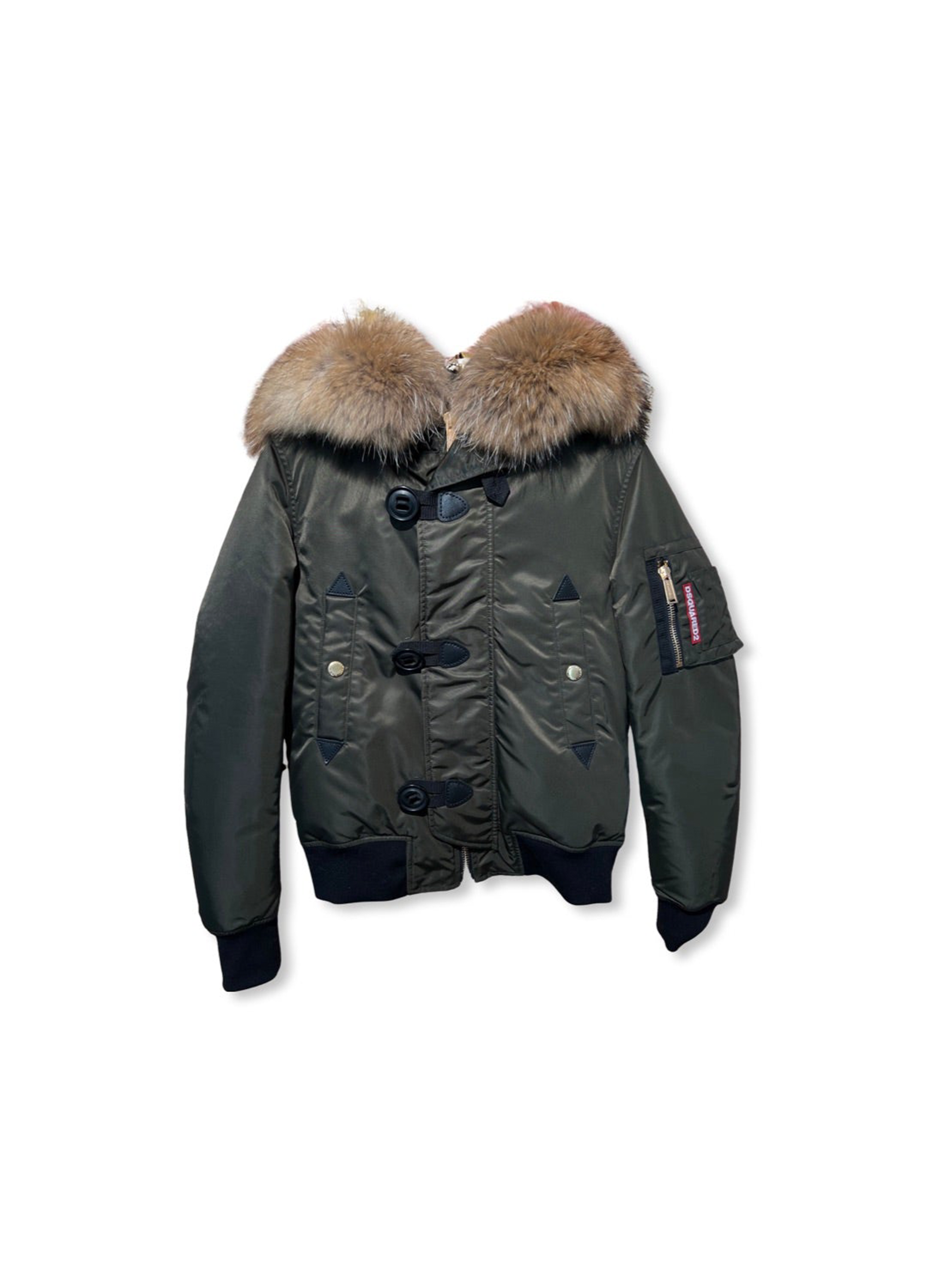 mate Kinderdag cafe Dsquared Icon Bomber Jacket with Fur inside and on hood – Michèle's  Chleiderstübli