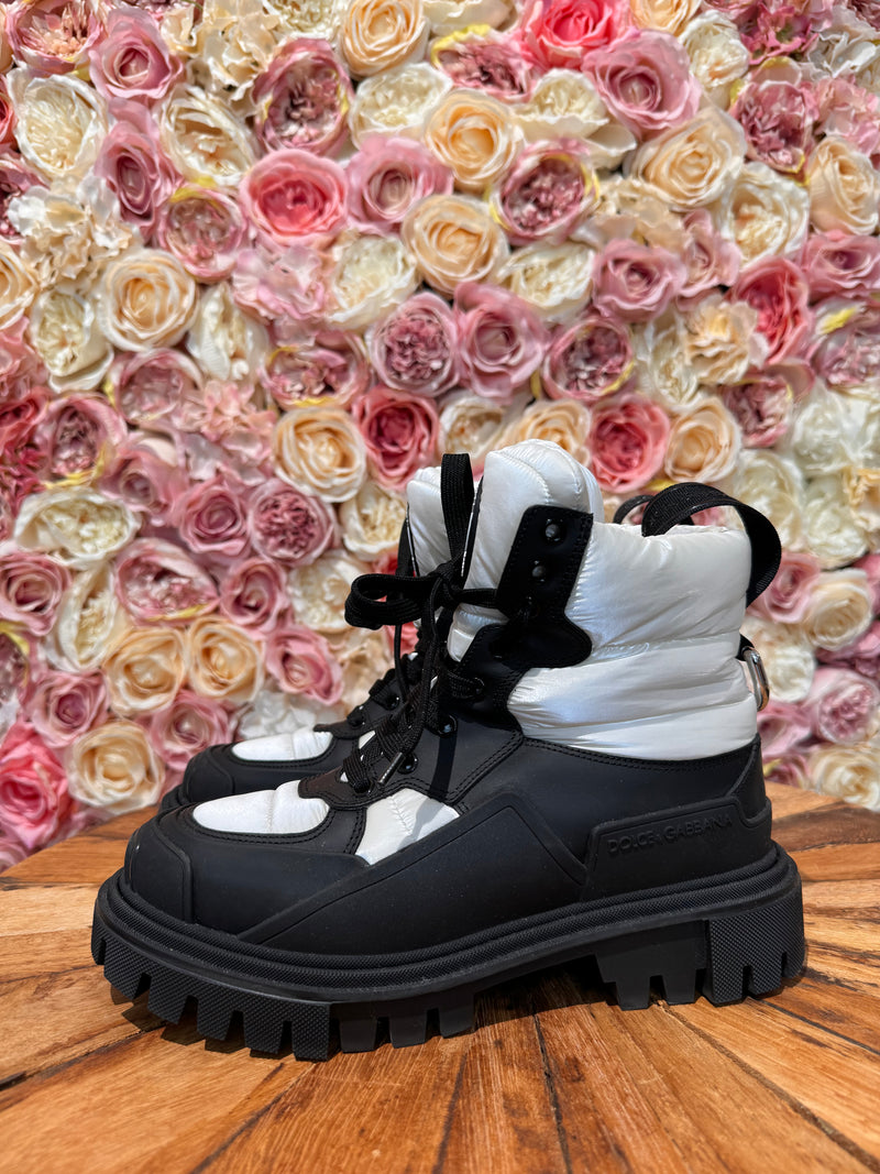 Dolce & Gabbana Winter Boots White Black