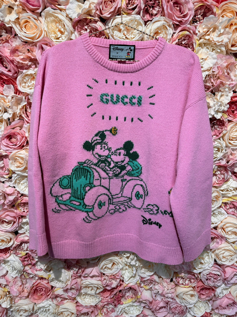Gucci x Disney Sweater Light Pink with Green