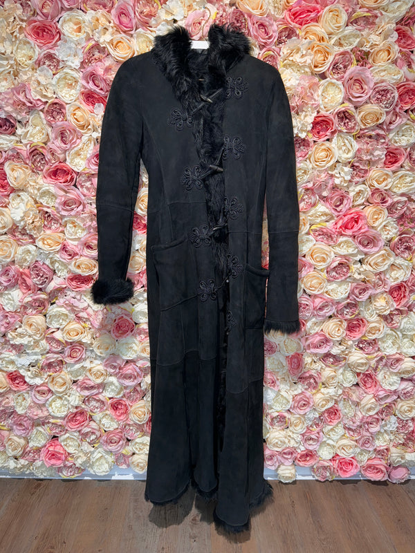 Ralph Lauren Lambskin long Coat Black