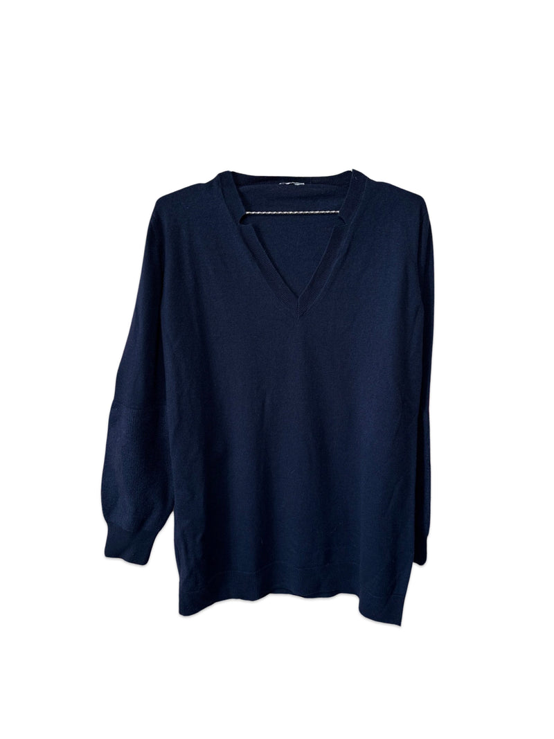 Miu Miu V-Neck Sweater Blue