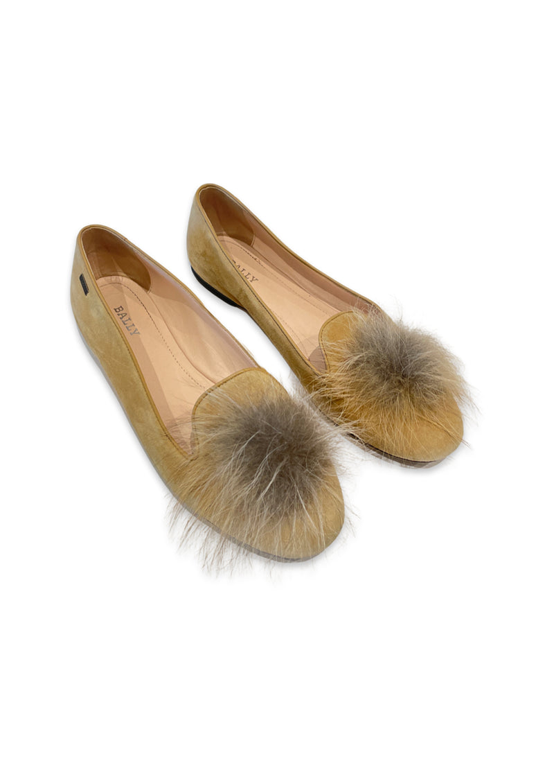 Bally Loafers with Fur PomPom
