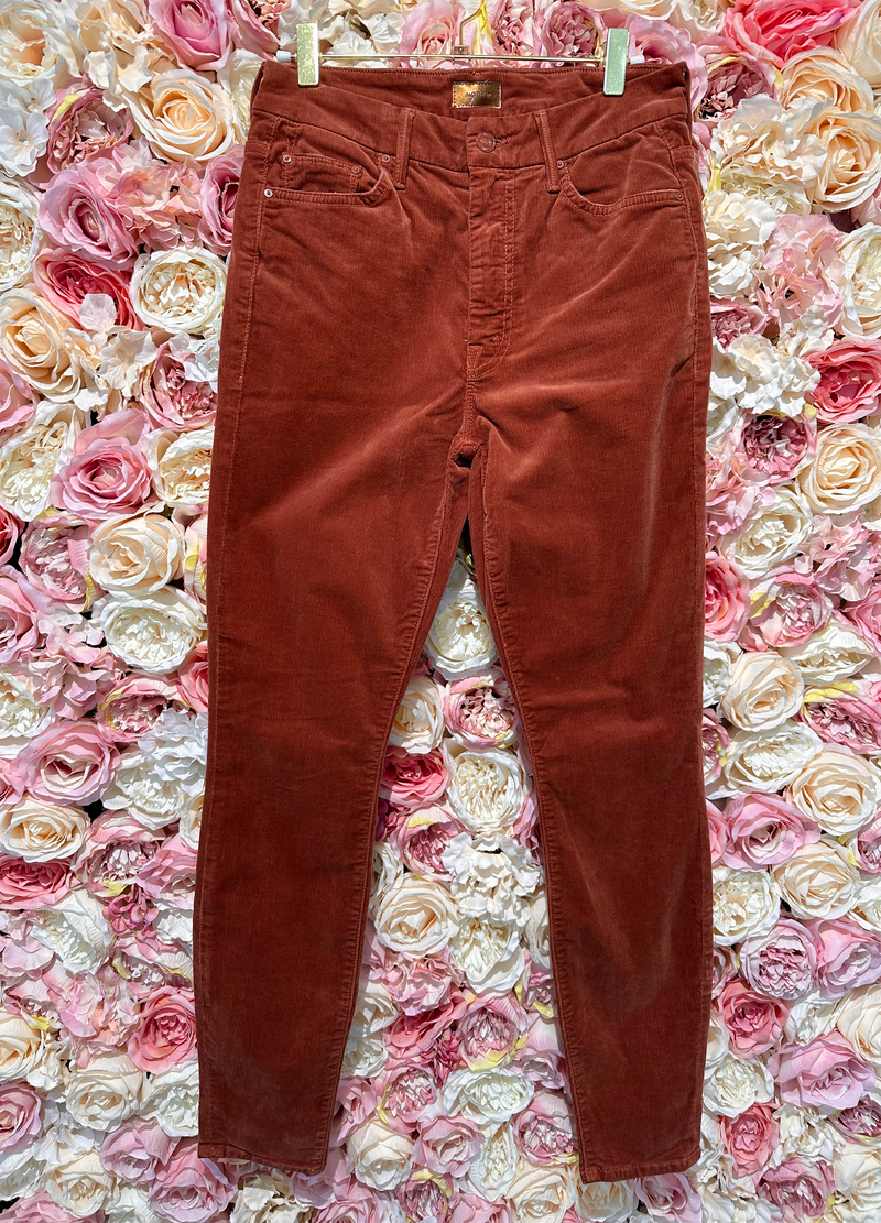 Mother Cord Jeans Rust